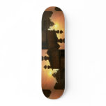 Beautiful Sunset: Delhi, India skateboards