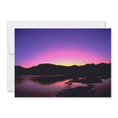 Beautiful Sunset: Lake Mead, Nevada Custom Invitations by inspirelove