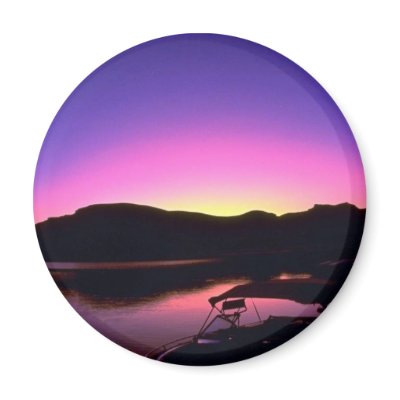 Beautiful Sunset: Lake Mead, Nevada Refrigerator Magnet by inspirelove