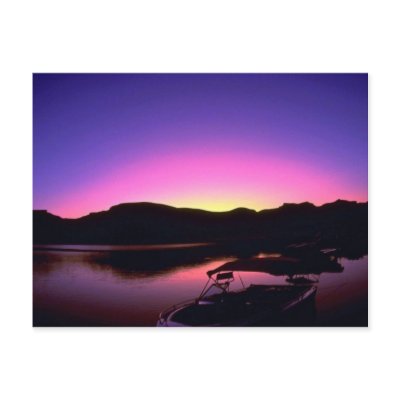 Beautiful Sunset: Lake Mead, Nevada Postcards by inspirelove