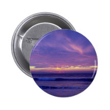Beautiful Sunset: Mission Beach, San Diego, Califo Pinback Button