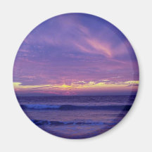 Beautiful Sunset: Mission Beach, San Diego, Califo Refrigerator Magnet
