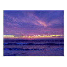 Beautiful Sunset: Mission Beach, San Diego, Califo Post Cards