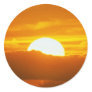 Beautiful Sunset: Moorea, outer reef pass, Tahiti Round Stickers