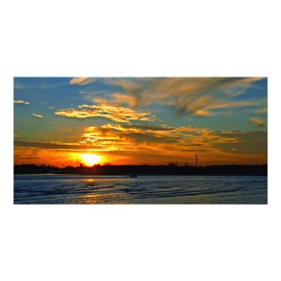 Beautiful Sunset Photo Card Template by creative_eye