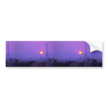 Beautiful Sunset: Red sunset on Paris and Eiffel T Bumper Sticker