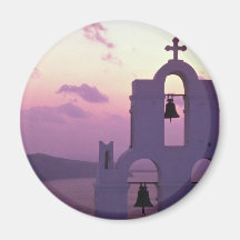 Beautiful Sunset: Santorini Fira at sunset, Greece Refrigerator Magnets