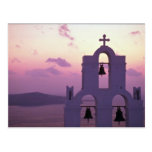 Beautiful Sunset: Santorini Fira at sunset, Greece Post Card