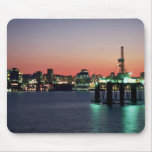 Beautiful Sunset: Sunset off newly built oil rig, Mousepads