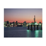 Beautiful Sunset: Sunset off newly built oil rig, Postcard