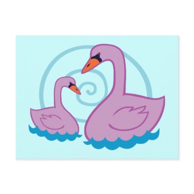 Beautiful Swans Post Card by toxiferous