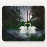 beautiful swans scene mousepad 1