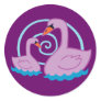 Beautiful Swans Round Stickers