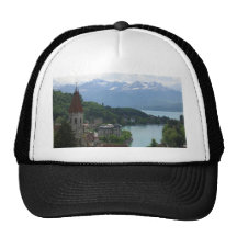 Beautiful Swiss Landscape Mesh Hats