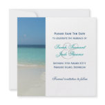 Beautiful Tropical Beach Save The Date Custom Invitation