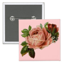 Beautiful Vintage Roses Buttons