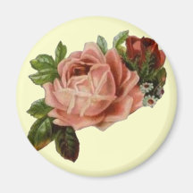 Beautiful Vintage Roses Fridge Magnets