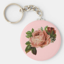 Beautiful Vintage Roses Key Chains