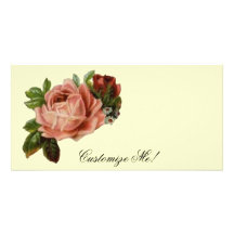 Beautiful Vintage Roses Photo Card Template