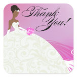 Beautiful Violet and White Luxe Thank You stickers