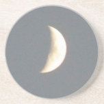 Beautiful Waxing Crescent Moon at Dusk Drink Coaster