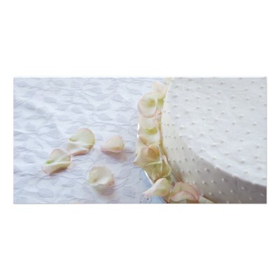 Beautiful wedding cake photo card template by luissantos84