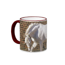 Beautiful White Arabian Horse Mugs