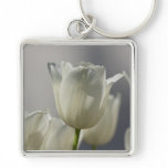 Beautiful White Spring Tulips keychains