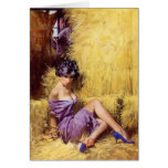 Beautiful Woman Being Held Captive Greeting Cards