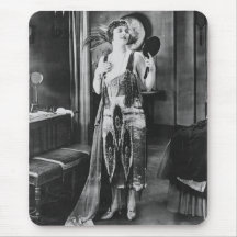 Beautiful Woman Flapper Dress 1920s Mousepads