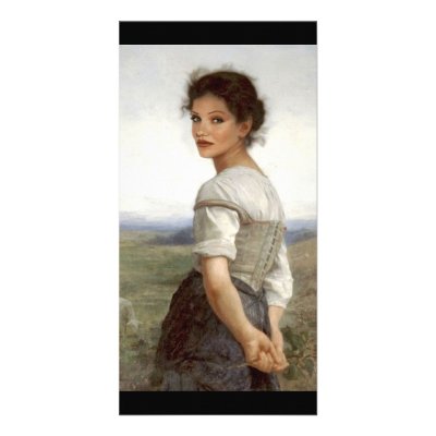 Beautiful Woman Photo Card Template by AndreasAngels
