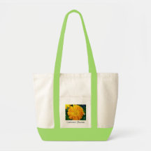 beautiful yellow, orange colour flower tote bag