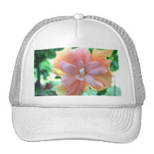 Beautiful Yellow, Orange & Pink Hibiscus Flower Mesh Hats