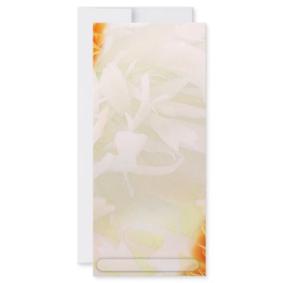 Beautiful Yellow roses and light green floral Custom Rack Card by vectortopia