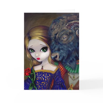 "Beauty and the Beast" Greeting Card by strangeling