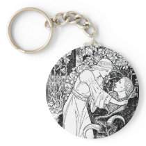 beauty and the beast key chains