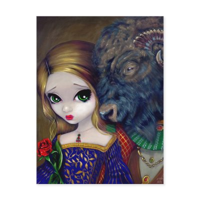 "Beauty and the Beast" Postcard by strangeling