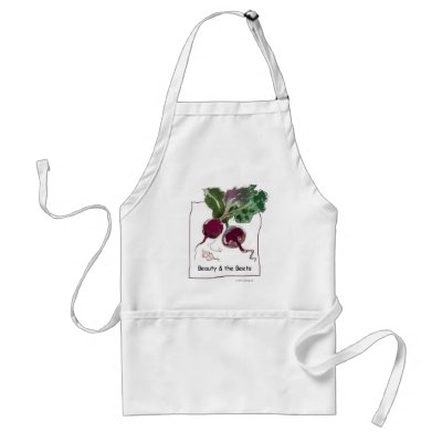 Beauty and the Beets apron by SuziLongOnArt