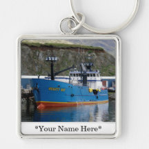 Beauty Bay, Crab Boat in Dutch Harbour, Alaska Key Chain