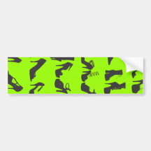Beauty Fashion Shoes Silhouettes Bumper Sticker