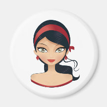 Beauty Girl Fridge Magnets