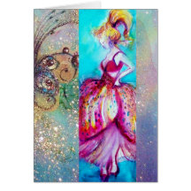 BEAUTY IN PINK DRESS / Magic Butterfly Plant Card