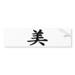Beauty - Kanji Symbol bumper stickers