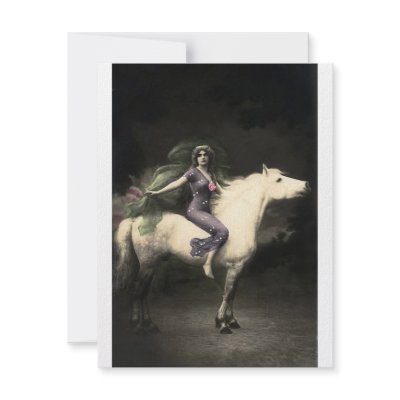 *Beauty on Horseback* Vintage Woman Invitation by ArtisticFootprints
