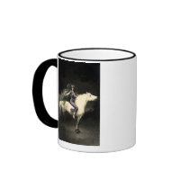 *Beauty on Horseback* Vintage Woman Coffee Mugs