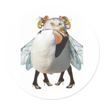 Beauty or the Beast? Round Stickers