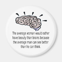 Beauty Over Brains Magnet