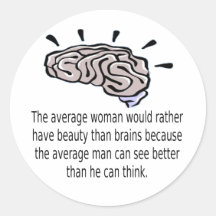 Beauty Over Brains Sticker