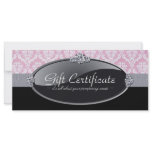 BEAUTY PARLOUR GIFT CERTIFICATE rack cards