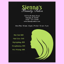 Beauty Salon (Dark Olive Green) flyers